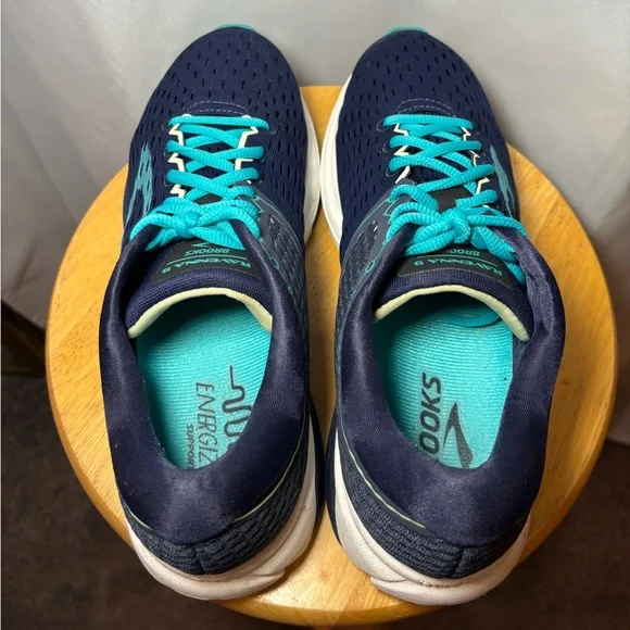 Brooks Ravenna 9 Women’s Size 10 Running Shoes Blue Teal Lightweight EUC - Picture 6 of 9